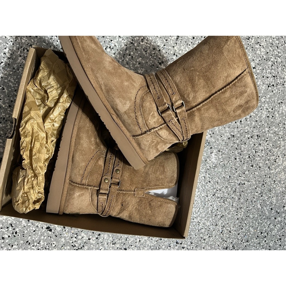 UGG Australia Palisade Women's Suede Leather Boots Chestnut Size 7 w/box